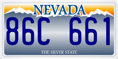 NV license plate 86C661