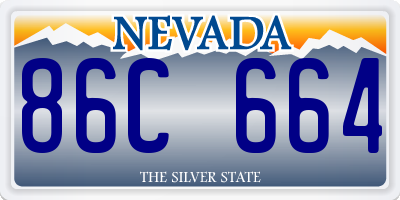 NV license plate 86C664