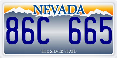 NV license plate 86C665