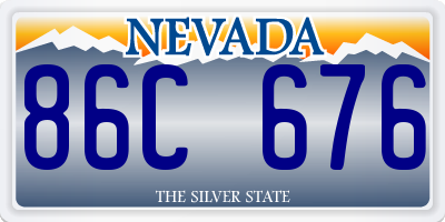 NV license plate 86C676