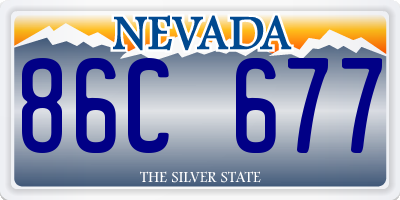 NV license plate 86C677