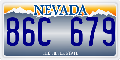 NV license plate 86C679