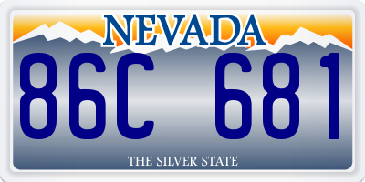 NV license plate 86C681