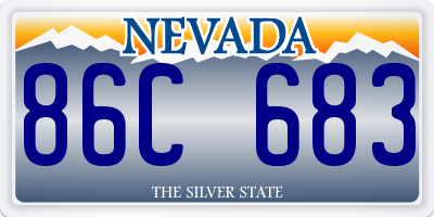 NV license plate 86C683