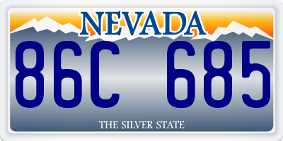 NV license plate 86C685