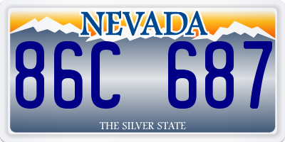 NV license plate 86C687