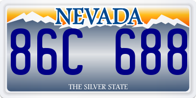 NV license plate 86C688