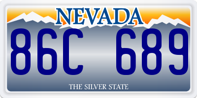 NV license plate 86C689