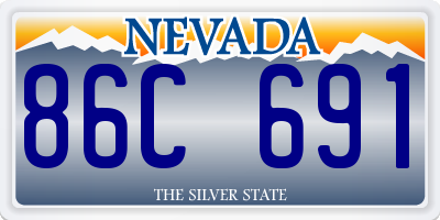 NV license plate 86C691