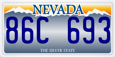 NV license plate 86C693