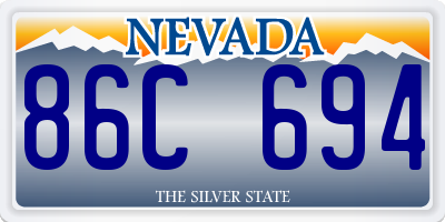 NV license plate 86C694