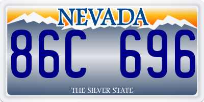 NV license plate 86C696