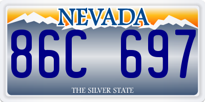 NV license plate 86C697