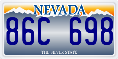 NV license plate 86C698