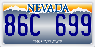 NV license plate 86C699