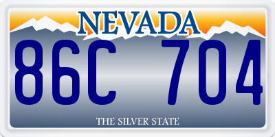 NV license plate 86C704