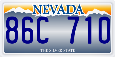 NV license plate 86C710