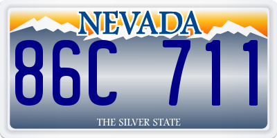 NV license plate 86C711