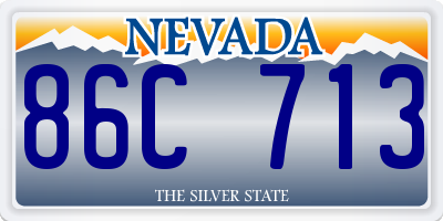 NV license plate 86C713