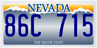 NV license plate 86C715