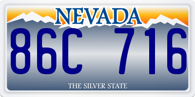 NV license plate 86C716