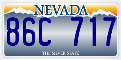 NV license plate 86C717
