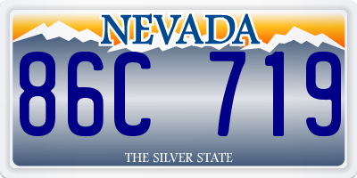 NV license plate 86C719