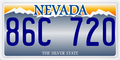 NV license plate 86C720