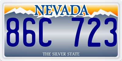 NV license plate 86C723