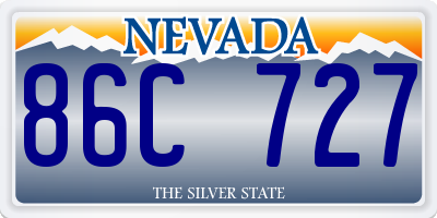 NV license plate 86C727