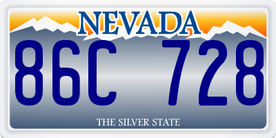 NV license plate 86C728