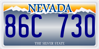 NV license plate 86C730