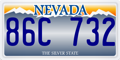 NV license plate 86C732