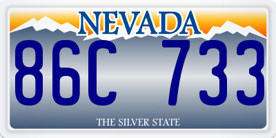 NV license plate 86C733