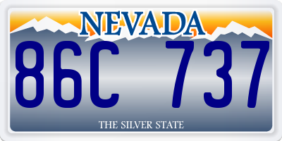 NV license plate 86C737