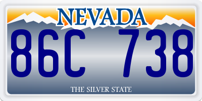 NV license plate 86C738