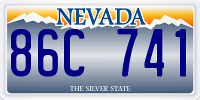 NV license plate 86C741