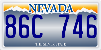 NV license plate 86C746