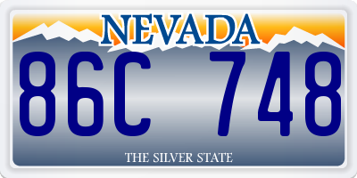 NV license plate 86C748