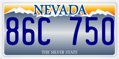 NV license plate 86C750