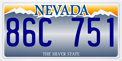 NV license plate 86C751