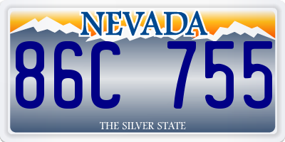 NV license plate 86C755