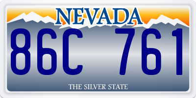 NV license plate 86C761