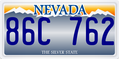 NV license plate 86C762