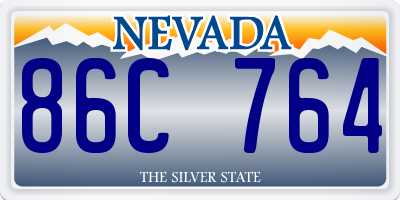 NV license plate 86C764