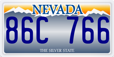 NV license plate 86C766