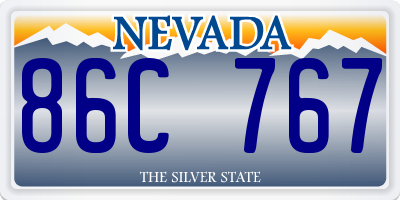 NV license plate 86C767