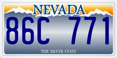 NV license plate 86C771