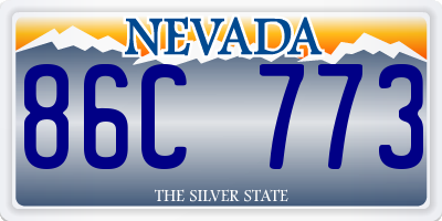 NV license plate 86C773