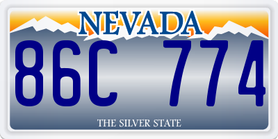 NV license plate 86C774